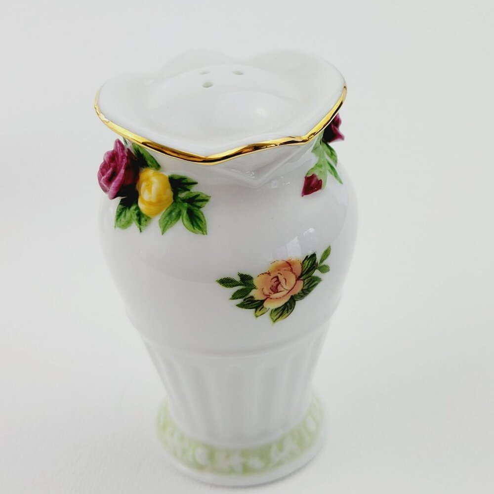 Royal Albert 3 Piece Salt, Pepper & Tray Set, Old County Roses, Hard to Find - Picture 5 of 12